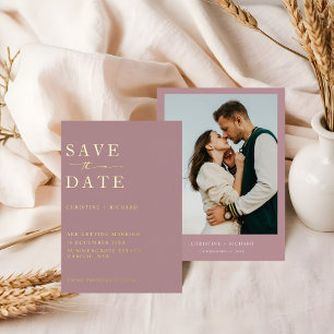 Elegant dusty rose Wedding Save the Date 