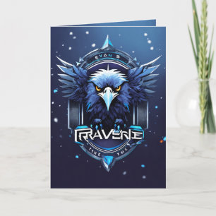 Elegant Eagle Logo Greeting Card   Stylish Minimal