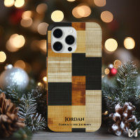 Elegant Earth Tones Grid – Black and Ochre Harmony