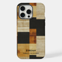Elegant Earth Tones Grid – Black and Ochre Harmony