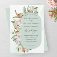 Elegant Earthy Blooms, Sage Green Oval Wedding