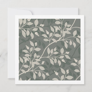 Elegant Earthy Botanical Wandering Leaves Card