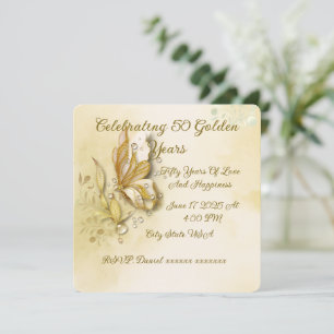 Elegant Earthy Butterfly classic invitation