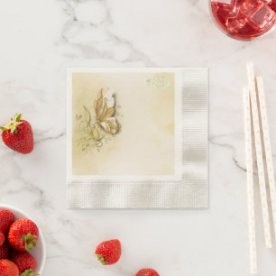Elegant Earthy Butterfly paper napkins