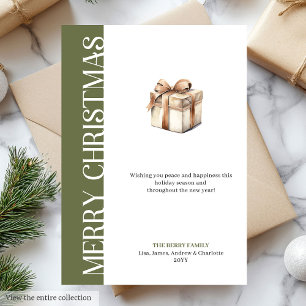 Elegant Earthy Colors Holiday Greetings Design Card