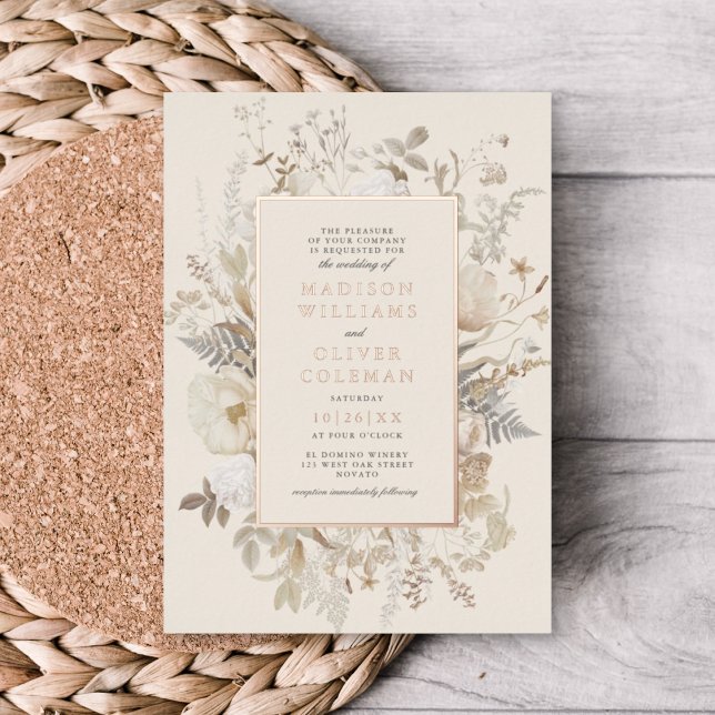 Elegant Earthy Floral Chic Cream Wedding REAL (Creator Uploaded)