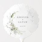Elegant Earthy Greenery Personalised Names Date