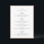 Elegant Earthy Neutral Monogram Modern Wedding Menu<br><div class="desc">Modern wedding menus featuring a clean design with serif and script fonts.</div>