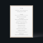Elegant Earthy Neutral Monogram Modern Wedding Program<br><div class="desc">Modern wedding programs featuring a clean design with serif and script fonts.</div>