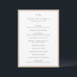Elegant Earthy Neutral Monogram Modern Wedding Program<br><div class="desc">Modern wedding programs featuring a clean design with serif and script fonts.</div>