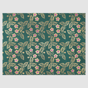 Elegant Easter Asian floral tiled party Tissue Paper