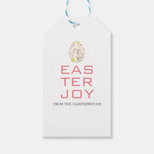 Elegant Easter Blessings Easter Eggs Family Gift Tags