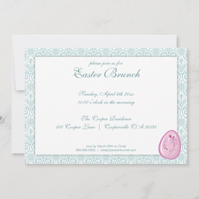 Elegant Easter Brunch Invitation (Front)