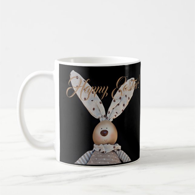 Elegant Easter Bunny Custom Coffee Mug (Left)