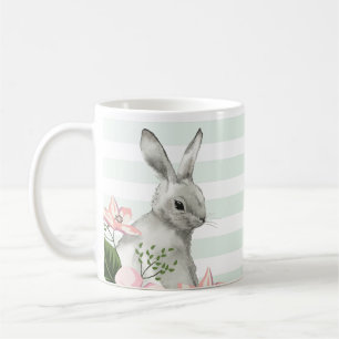 Elegant Easter Bunny striped Coffee Mug