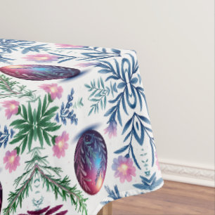 Elegant Easter Egg Botanical Art Tablecloth