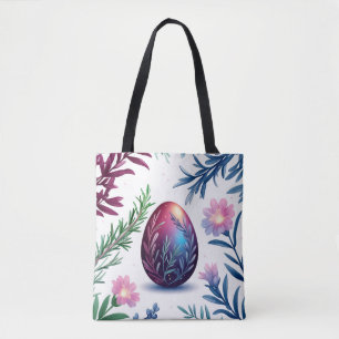 Elegant Easter Egg Botanical Art Tote Bag