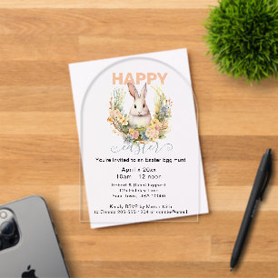 Elegant Easter Egg Hunt Acrylic Invitations