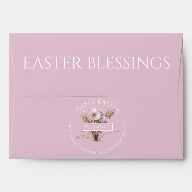 Elegant Easter Floral Design  Envelope (Back (Top Flap))