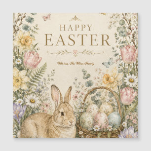 Elegant Easter Greeting,Blue White Porcelain style