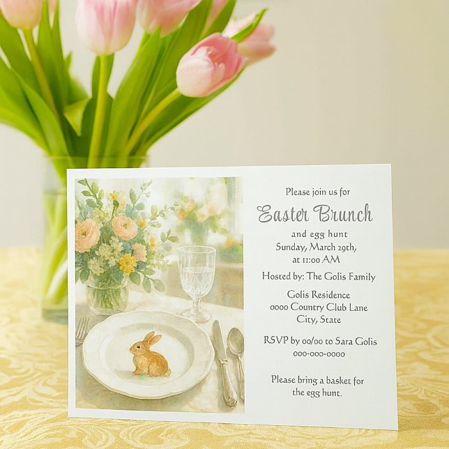 Elegant Easter Holiday Brunch  Invitation (Creator Uploaded)