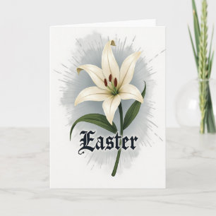 Elegant Easter Lily Art Card