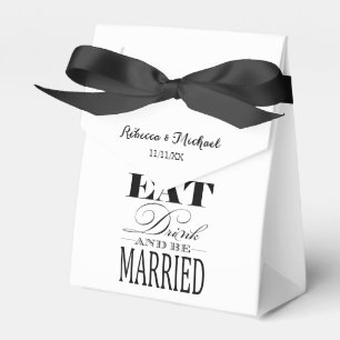 Elegant Eat, Drink and be Married Favour Box