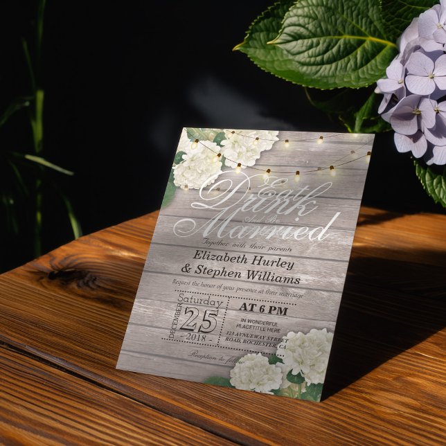 Elegant EAT Drink & Be Married Wedding Invitations (Creator Uploaded)