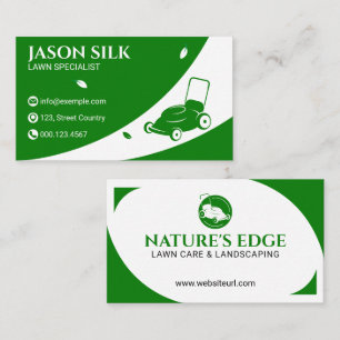 Elegant & Eco-Friendly Lawn Care Professional Business Card