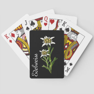Elegant Edelweiss Botanical Playing Cards