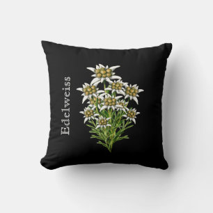 Elegant Edelweiss Floral Pillow
