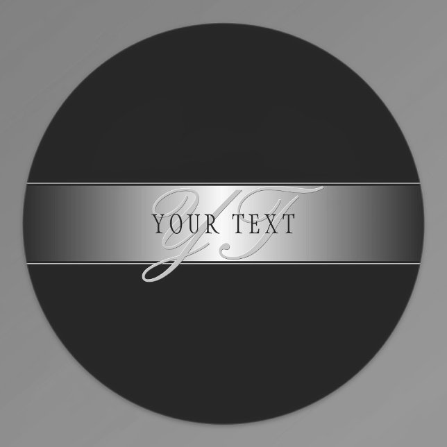 Elegant Editable Monogram Script Writing | Black (Creator Uploaded)