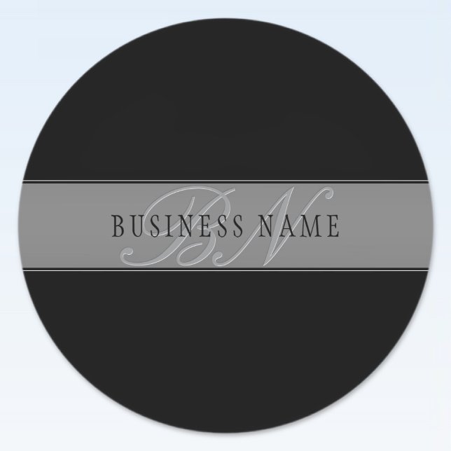 Elegant Editable Script Business Name/other Text Classic Round Sticker (Creator Uploaded)