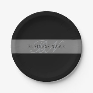 Elegant Editable Script Business Name/other Text Paper Plate