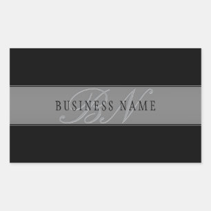 Elegant Editable Script Business Name/other Text Rectangular Sticker