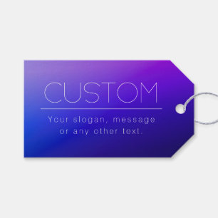 Elegant Editable Text & Modern Fading Purple Colou Gift Tags