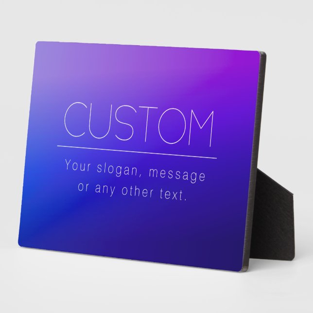 Elegant Editable Text & Modern Fading Purple Colou Plaque (Side)
