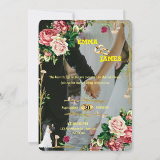 Elegant Editable Wedding Invite Card