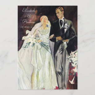 Elegant Edwardian Wedding Invitation