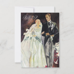 Elegant Edwardian Wedding Rsvp Card