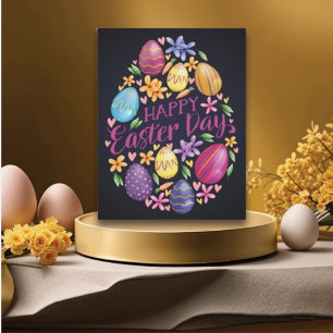 Elegant Egg Happy Easter Day Holiday Card