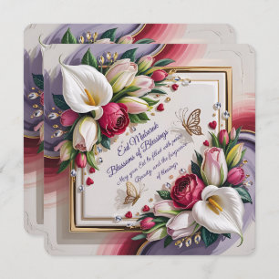 Elegant Eid Al Adha Greeting Card with White Calla