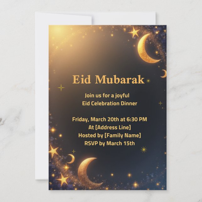 Elegant Eid Celebration Invitation (Front)