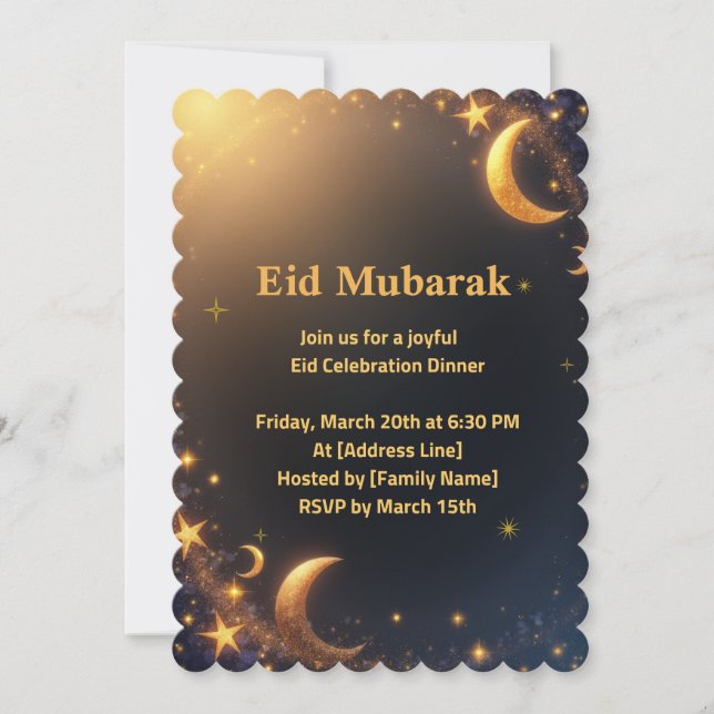 Elegant Eid Celebration Invitation (Front)