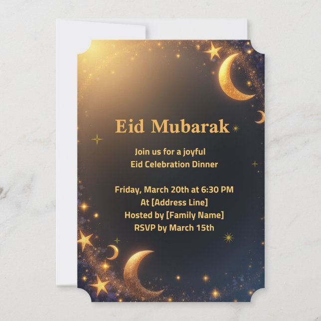 Elegant Eid Celebration Invitation (Front)