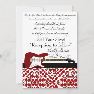 Elegant Electric Guitar Wedding Invitation