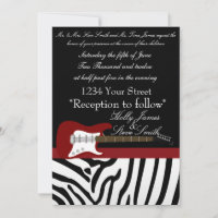 Elegant Electric Guitar Wedding Invitation