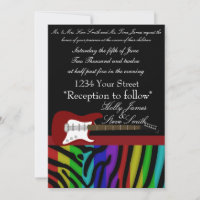 Elegant Electric Guitar Wedding Invitation