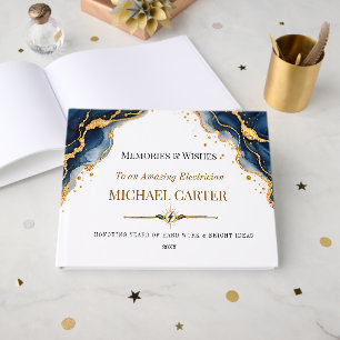 Elegant Electrician Retirement Memories Guest Book