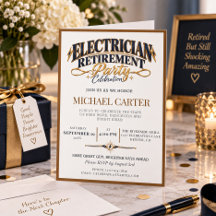 Elegant Electrician Retirement Party Celebration